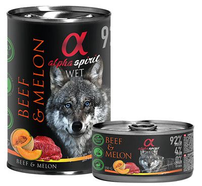 Alpha spirit lata ternera con melo 400Gr
