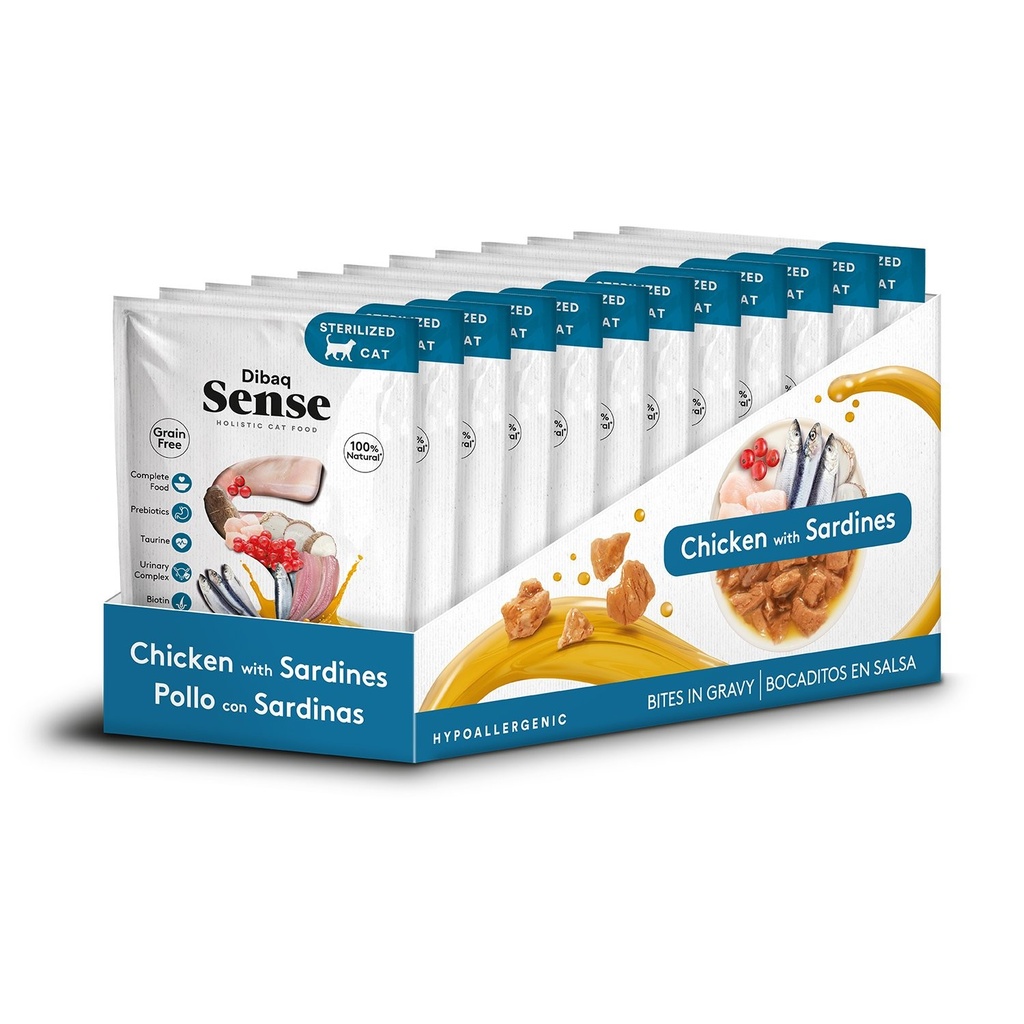 Dibaq sense sobre pollo/sardinas 100Gr